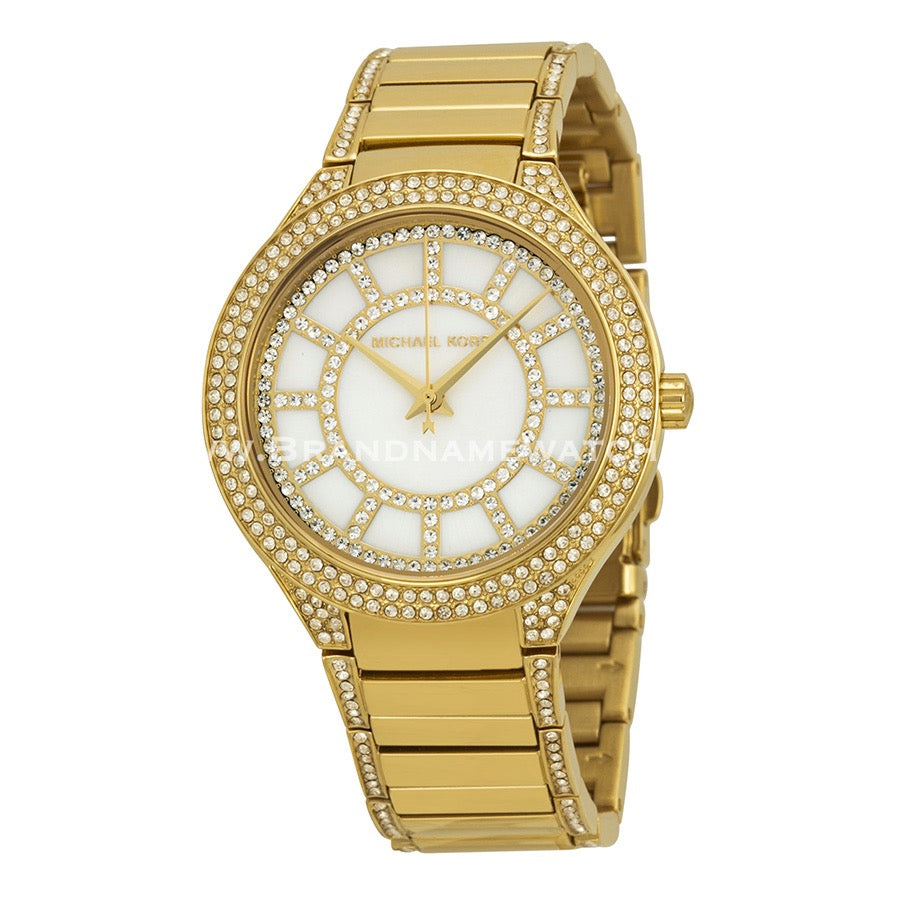 Michael Kors Kerry Mother of Pearl Dial Gold Steel Strap Watch for Women - MK3312 Buy Now By Michael Kors