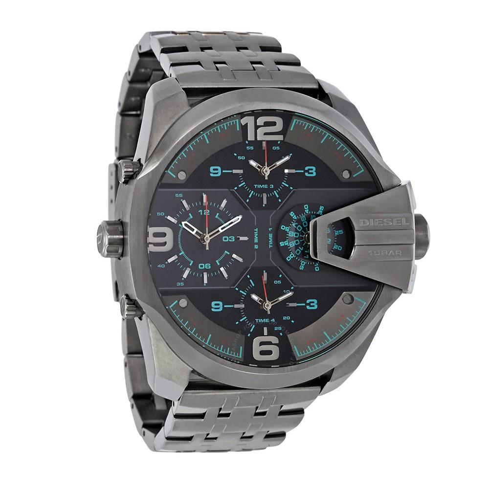 Diesel Uber Chief Black Dial Grey Stainless Steel Strap Watch For Men - DZ7372 Buy Now By Diesel