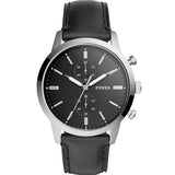 Fossil Townsman Multifunction Black Dial Black Leather Strap Watch for Men - FS5396 Buy Now By Fossil