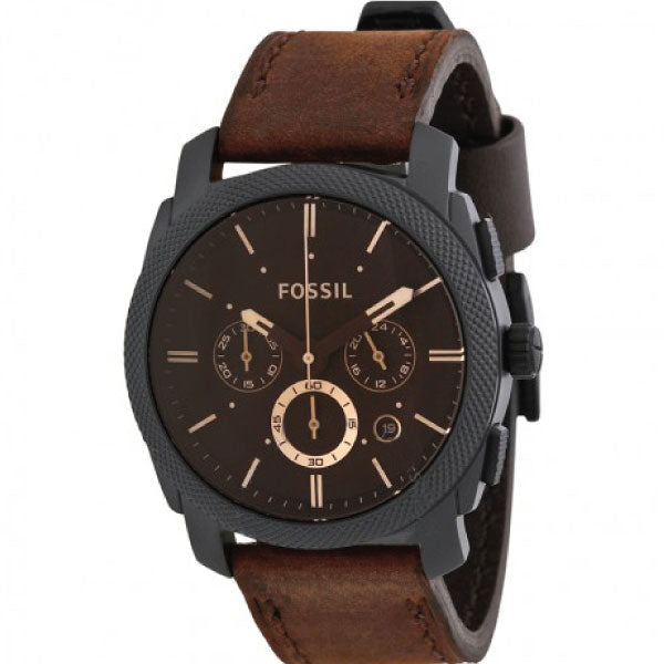 Fossil Machine Flight Chronograph Brown Dial Brown Leather Strap Watch for Men - FS4656 Buy Now By Fossil