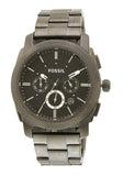 Fossil Machine Chronograph Black Dial Grey Steel Strap Watch for Men - FS4662 Buy Now By Fossil
