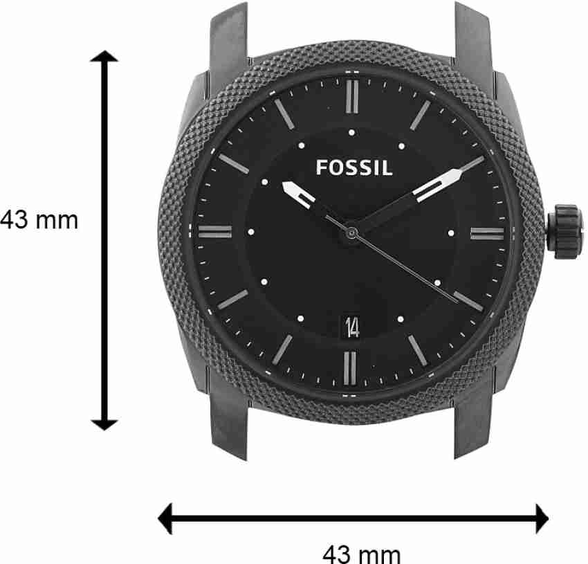 Fossil Machine Chronograph Black Dial Grey Steel Strap Watch for Men - FS4774 Buy Now By Fossil