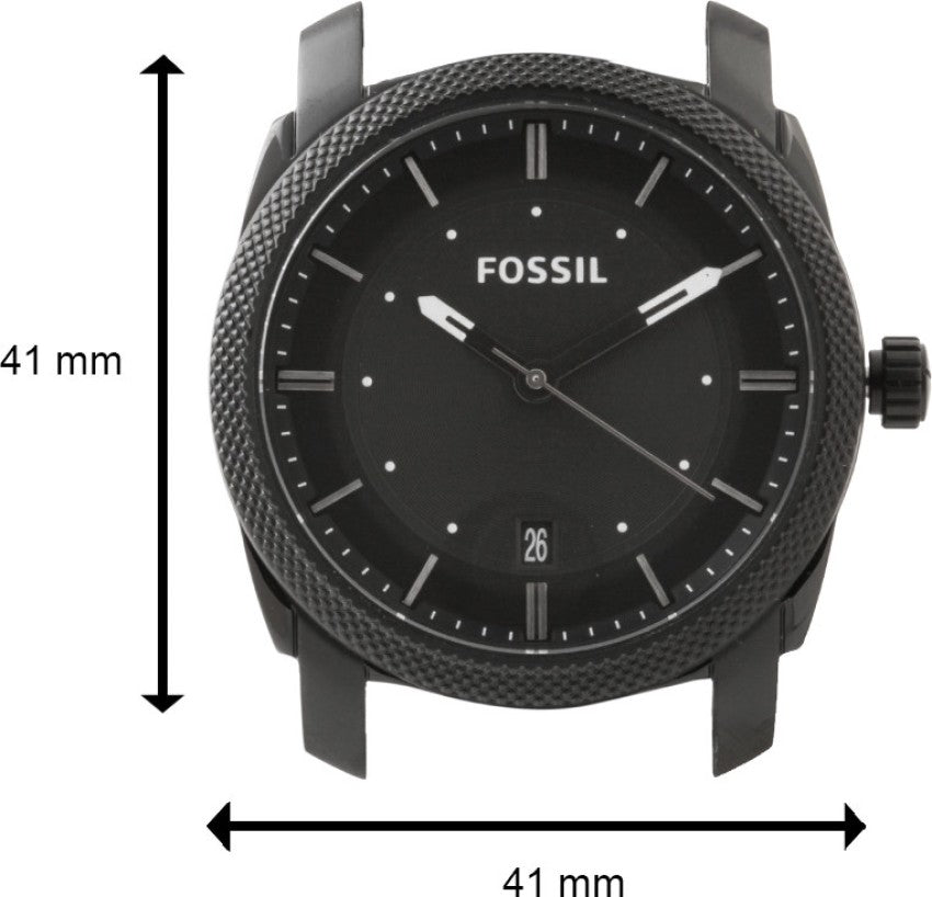 Fossil Machine Black Dial Black Steel Strap Watch for Men - FS4775 Buy Now By Fossil
