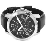 Fossil Grant Chronograph Black Dial Black Leather Strap Watch for Men - FS4812 Buy Now By Fossil