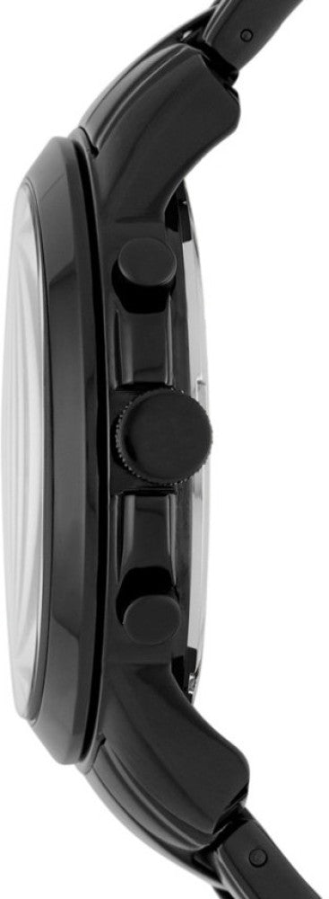Fossil Grant Chronograph Black Dial Black Steel Strap Watch for Men - FS4832 Buy Now By Fossil