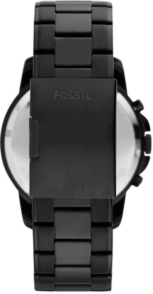 Fossil Grant Chronograph Black Dial Black Steel Strap Watch for Men - FS4832 Buy Now By Fossil