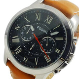 Fossil Grant Chronograph Green Dial Brown Leather Strap Watch for Men - FS4918 Buy Now By Fossil