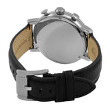 Fossil Buchanan Chronograph Silver Dial Black Leather Strap Watch for Men - FS5102 Buy Now By Fossil