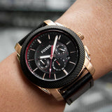 Fossil Machine Chronograph Black Dial Black Leather Strap Watch for Men - FS5120 Buy Now By Fossil