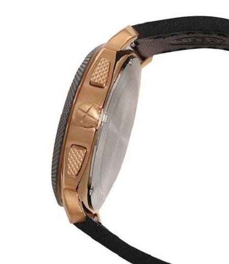 Fossil Machine Chronograph Black Dial Black Leather Strap Watch for Men - FS5120 Buy Now By Fossil