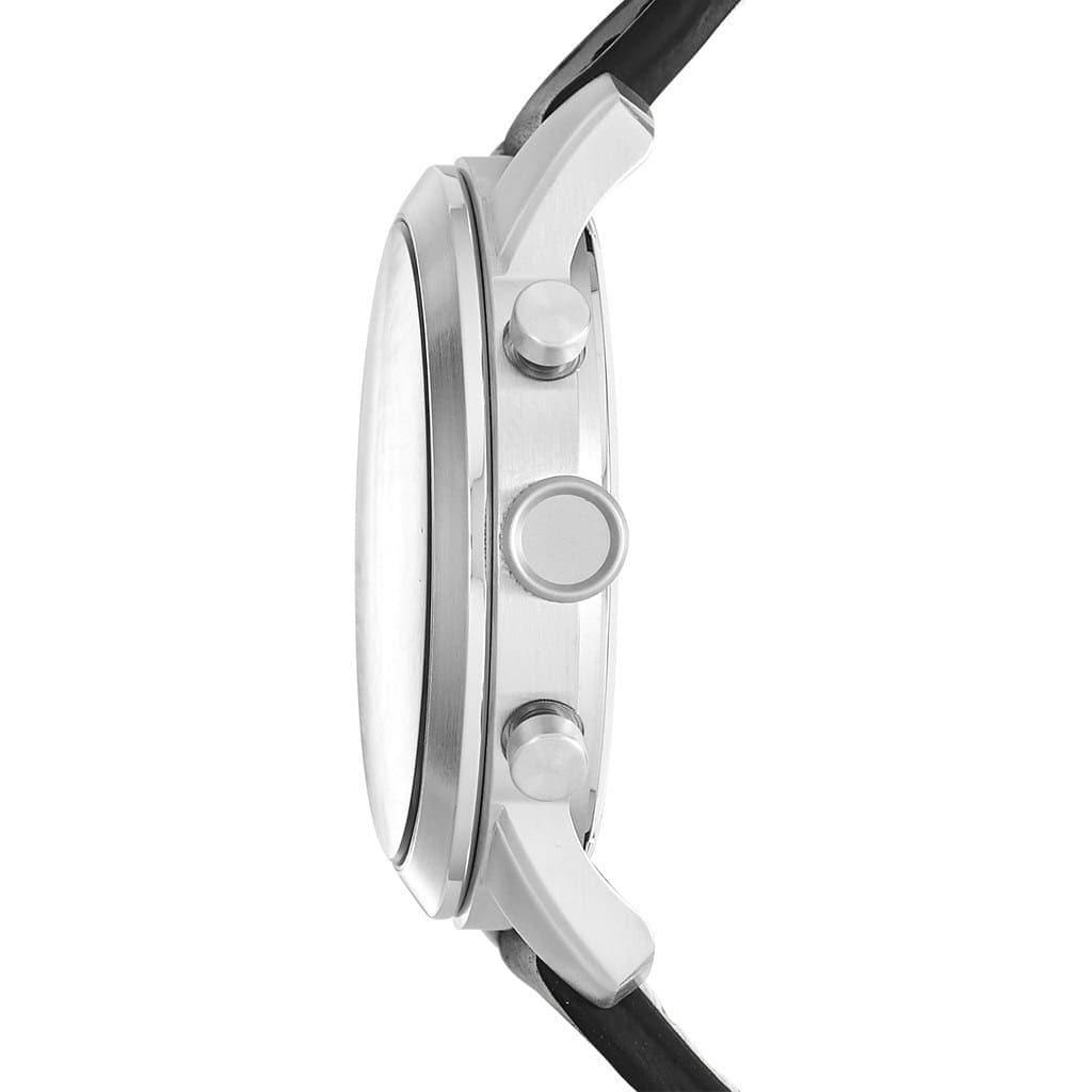 Fossil Pilot Chronograph Sky Blue Dial Black Leather Strap Watch for Men - FS5162 Buy Now By Fossil