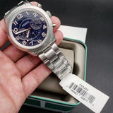 Fossil Pilot 54 Chronograph Navy Blue Dial Silver Steel Strap Watch for Men - FS5203 Buy Now By Fossil