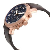 Fossil Pilot 54 Chronograph Blue Dial Brown Leather Strap Watch for Men - FS5204 Buy Now By Fossil