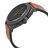 Fossil Machine Chronograph Black Dial Brown Leather Strap Watch for Men - FS5234 Buy Now By Fossil