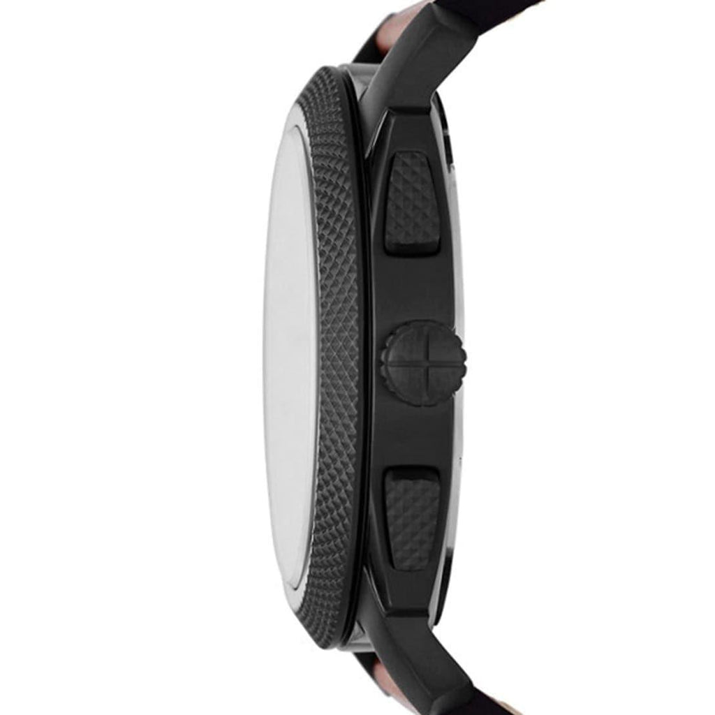 Fossil Machine Chronograph Black Dial Brown Leather Strap Watch for Men - FS5234 Buy Now By Fossil