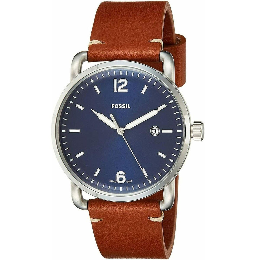 Fossil Commuter Blue Dial Blue Leather Strap Watch for Men - FS5325 Buy Now By Fossil