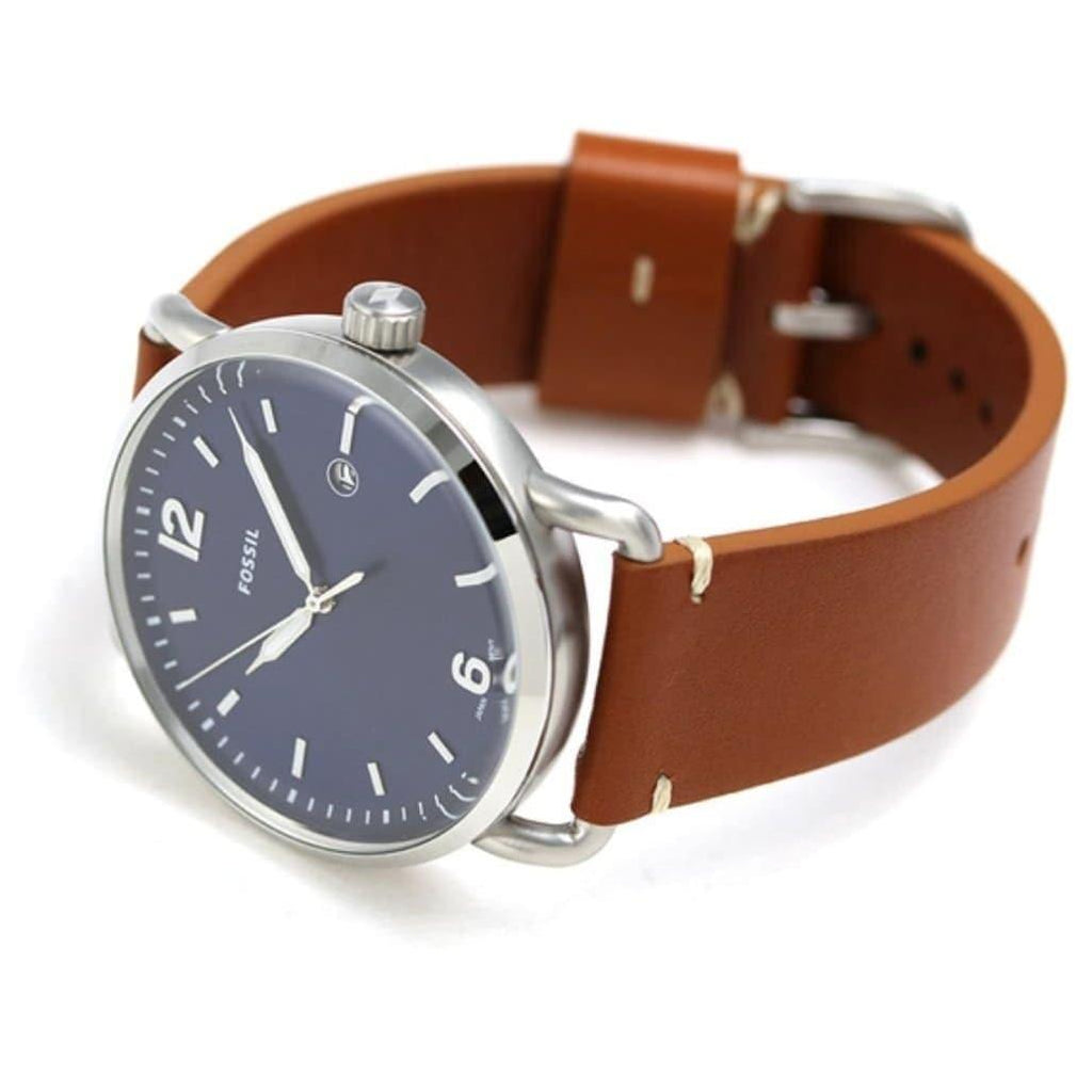 Fossil Commuter Blue Dial Blue Leather Strap Watch for Men - FS5325 Buy Now By Fossil