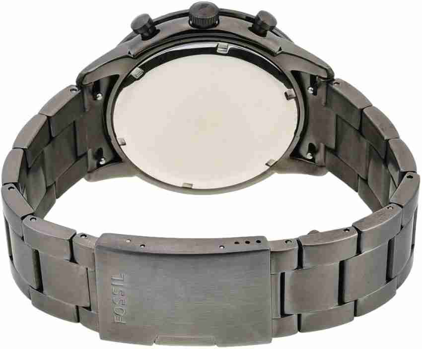 Fossil Townsman Chronograph Black Dial Silver Steel Strap Watch for Men - FS5349 Buy Now By Fossil