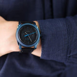 Fossil Machine Chronograph Black Dial Black Leather Strap Watch for Men - FS5361 Buy Now By Fossil