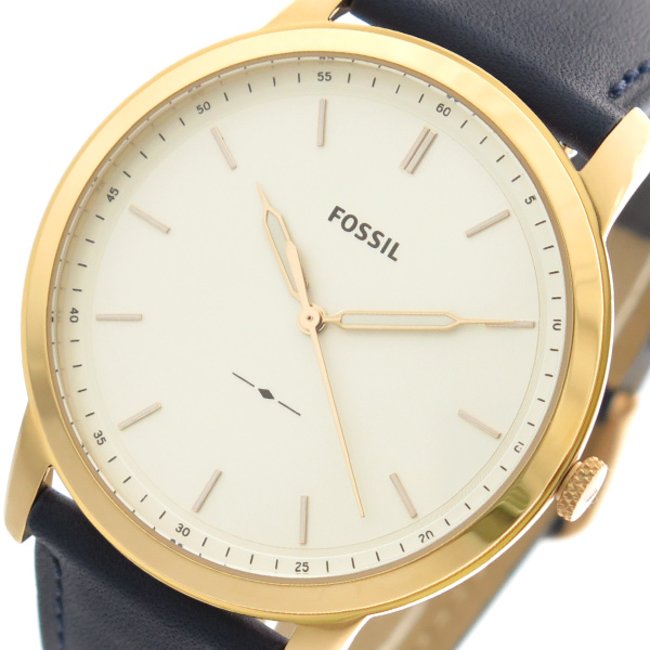 Fossil The Minimalist Slim White Dial Blue Leather Strap Watch for Men - FS5371 Buy Now By Fossil