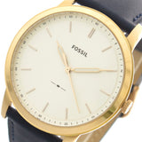 Fossil The Minimalist Slim White Dial Blue Leather Strap Watch for Men - FS5371 Buy Now By Fossil