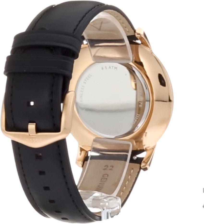 Fossil The Minimalist Black Dial Black Leather Strap Watch for Men - FS5376 Buy Now By Fossil