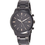 Fossil Townsman Chronograph Black Dial Black Steel Strap Watch for Men - FS5379 Buy Now By Fossil