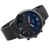 Fossil Neutra Chronograph Blue Dial Silver Mesh Bracelet Watch for Men - FS5383 Buy Now By Fossil