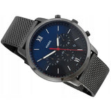 Fossil Neutra Chronograph Blue Dial Silver Mesh Bracelet Watch for Men - FS5383 Buy Now By Fossil