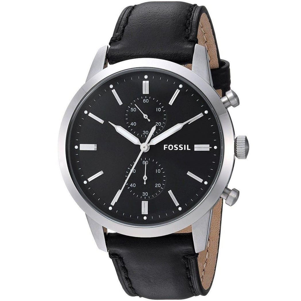 Fossil Townsman Multifunction Black Dial Black Leather Strap Watch for Men - FS5396 Buy Now By Fossil