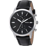 Fossil Townsman Multifunction Black Dial Black Leather Strap Watch for Men - FS5396 Buy Now By Fossil