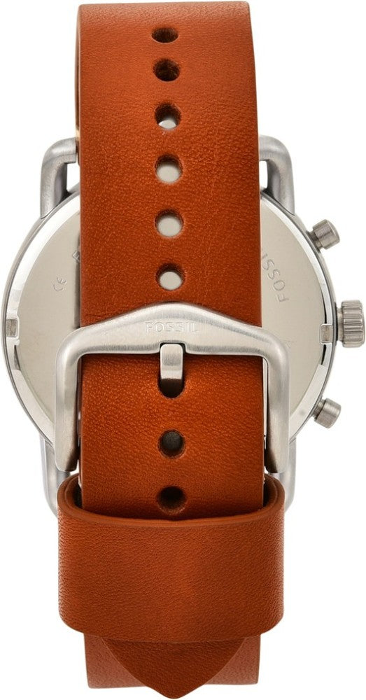 Fossil The Commuter Blue Dial Brown Leather Strap Watch for Men - FS5401 Buy Now By Fossil