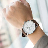 Fossil The Commuter White Dial Brown Leather Strap Watch for Men - FS5402 Buy Now By Fossil