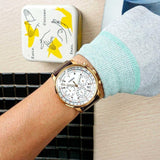 Fossil Goodwin Chronograph White Dial Brown Leather Strap Watch for Men - FS5415 Buy Now By Fossil