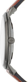 Fossil The Minimalist 3H Grey Dial Brown Leather Strap Watch for Men - FS5479 Buy Now By Fossil