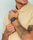 Fossil Goodwin Luggage Chronograph Black Dial Brown Leather Strap Watch for Men - FS5501 Buy Now By Fossil