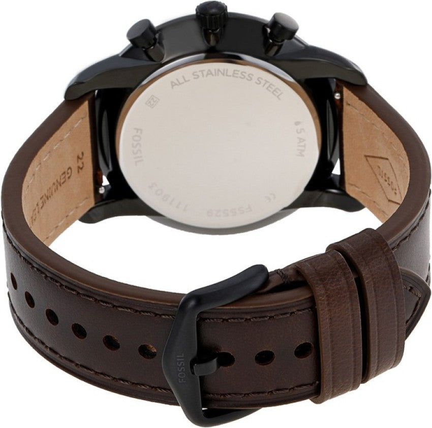 Fossil Goodwin Chronograph Brown Dial Brown Leather Strap Watch for Men - FS5529 Buy Now By Fossil