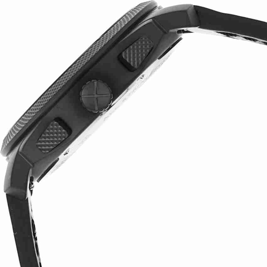 Fossil Machine Chronograph Black Dial Black Leather Strap Watch for Men - FS5586 Buy Now By Fossil