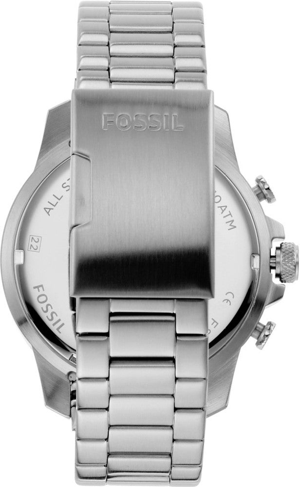 Fossil Bowman Chronograph Blue Dial Silver Steel Strap Watch for Men - FS5604 Buy Now By Fossil