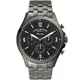 Fossil Forrester Chronograph Black Dial Grey Steel Strap Watch for Men - FS5606 Buy Now By Fossil