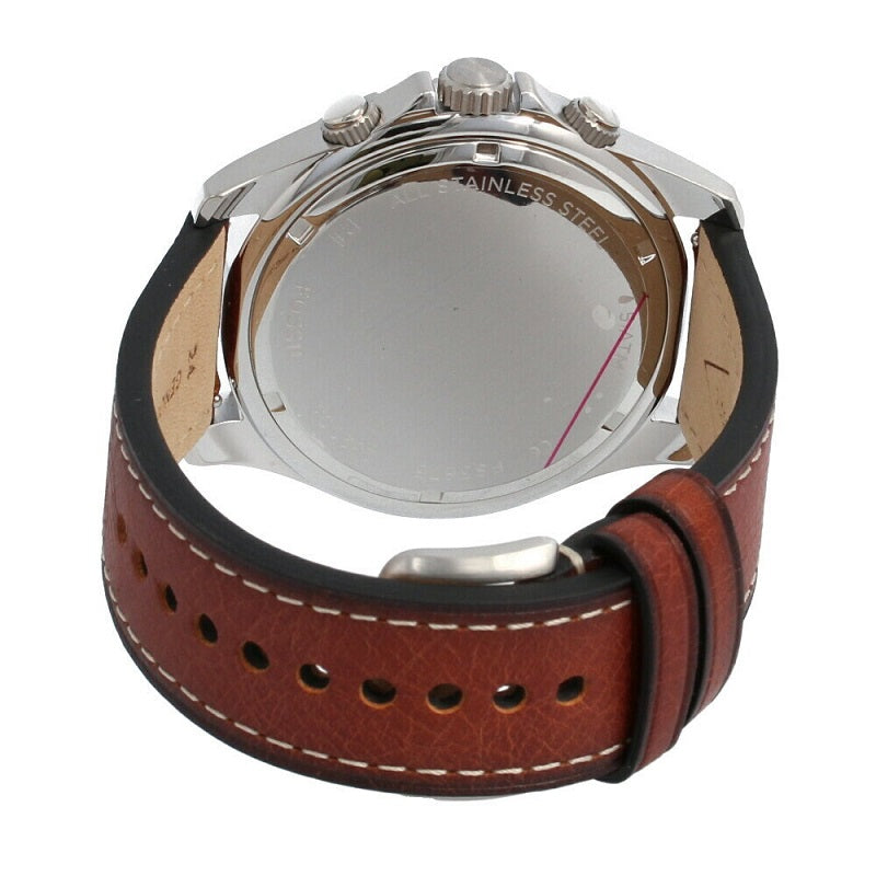 Fossil Dillinger Luggage Chronograph Blue Dial Brown Leather Strap Watch for Men - FS5675 Buy Now By Fossil