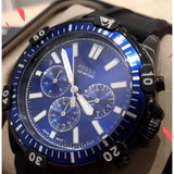 Fossil Garrett Chronograph Blue Dial Black Rubber Strap Watch for Men - FS5695 Buy Now By Fossil