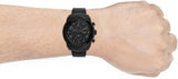 Fossil Bronson Chronograph Black Dial Black Steel Strap Watch for Men - FS5712 Buy Now By Fossil