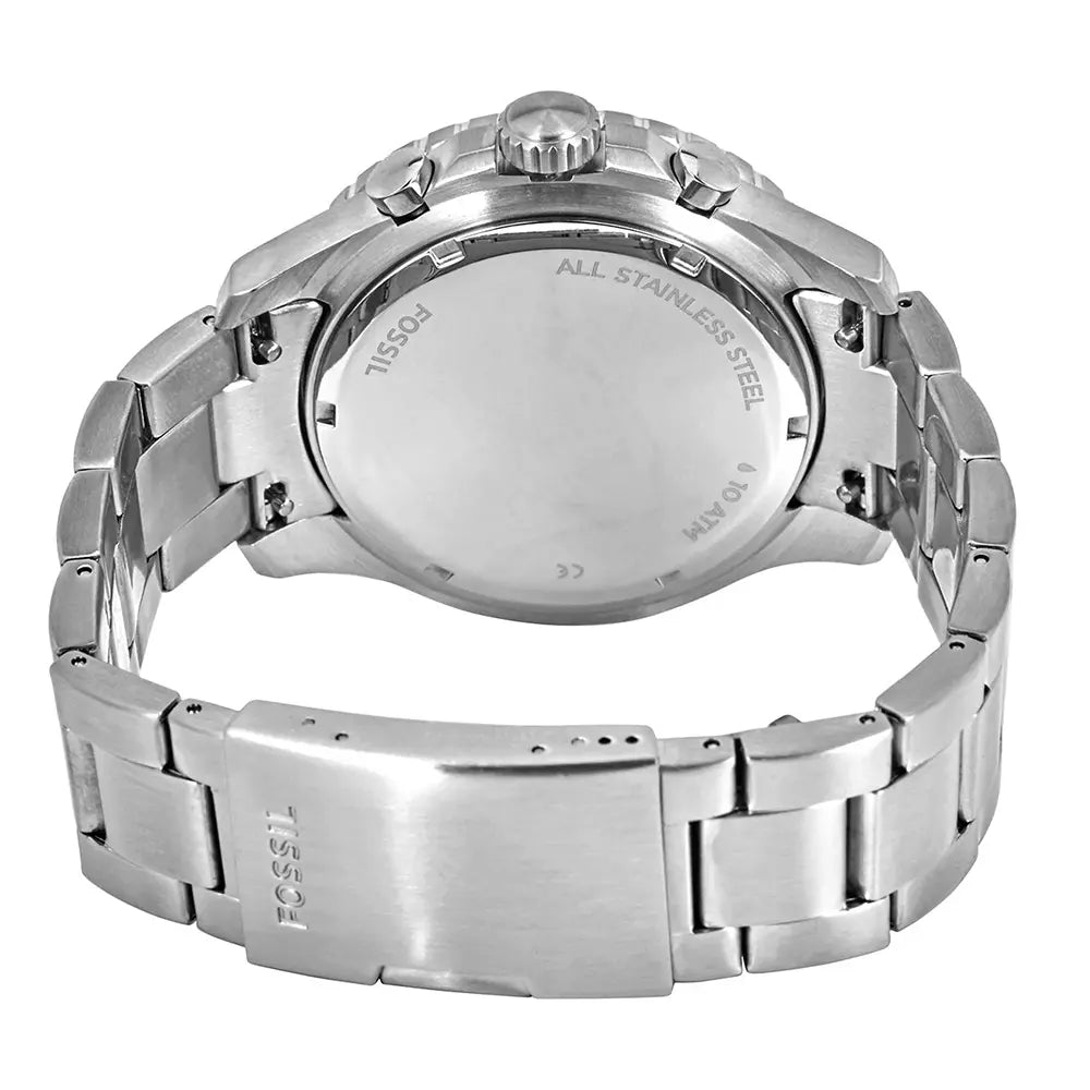 Fossil FB-03 Chronograph Blue Dial Silver Steel Strap Watch for Men - FS5724 Buy Now By Fossil