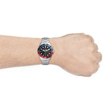 Fossil FB-03 Chronograph Black Dial Silver Steel Strap Watch for Men - FS5767 Buy Now By Fossil