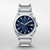 Fossil Everett Chronograph Blue Dial Silver Steel Strap Watch for Men - FS5795 Buy Now By Fossil