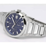 Fossil Everett Chronograph Blue Dial Silver Steel Strap Watch for Men - FS5795 Buy Now By Fossil