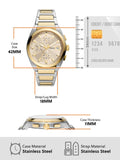 Fossil Everett Chronograph Gold Dial Two Tone Steel Strap Watch for Men - FS5796 Buy Now By Fossil
