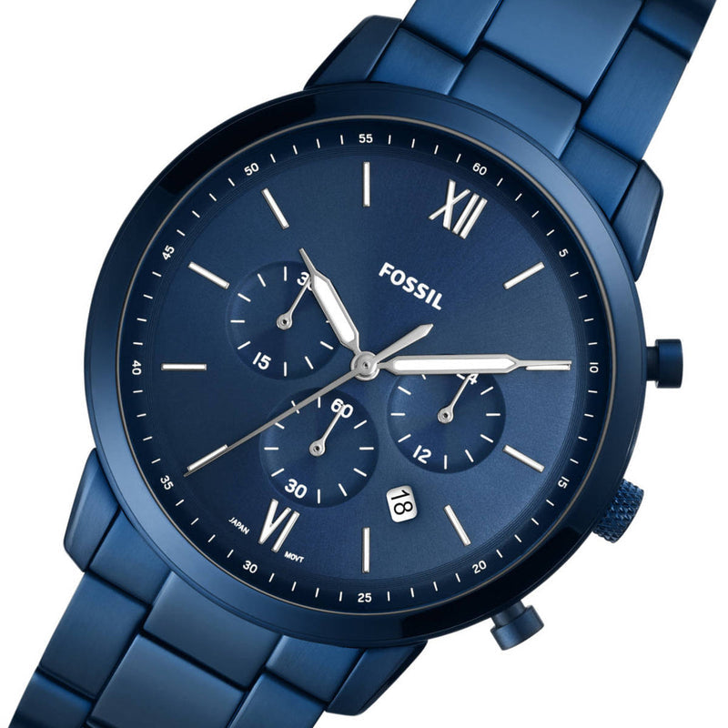 Fossil Neutra Chronograph Blue Dial Blue Steel Strap Watch for Men - FS5826 Buy Now By Fossil