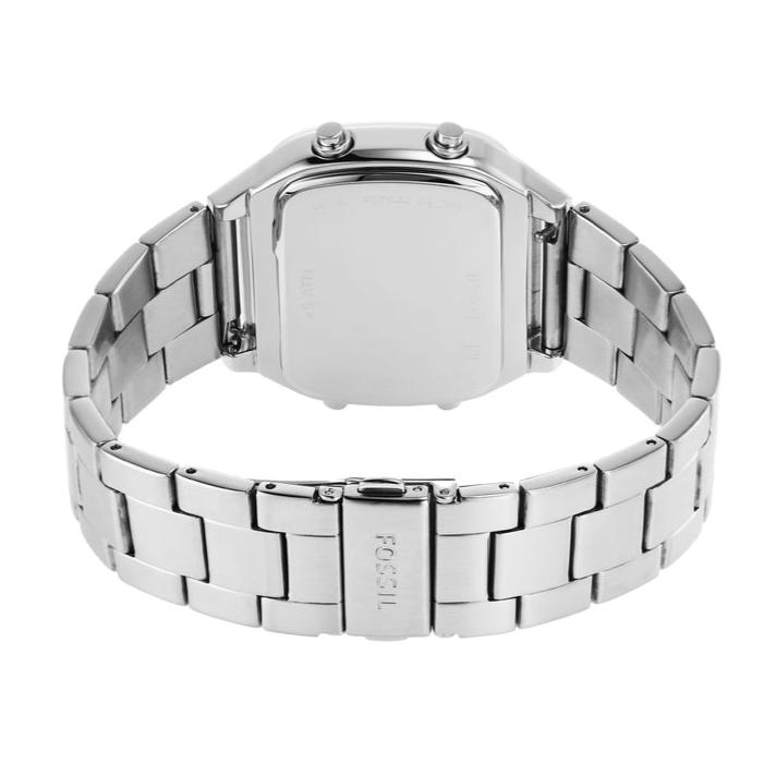 Fossil Retro Digital Silver Dial Silver Steel Strap Watch for Men - FS5844 Buy Now By Fossil
